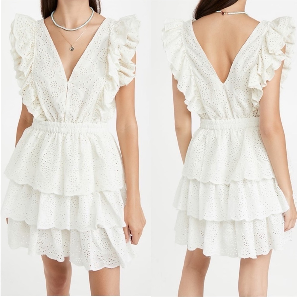 New Love The Label Tiered Eyelet Lace Dress